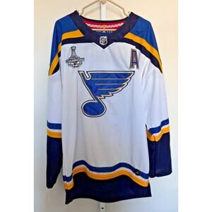 NHL 2019 Stanley Cup Finals Adidas Jersey St Louis Blues Tarasenko #91 Size 54